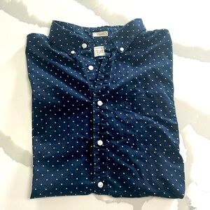 J Crew seersucker shirt